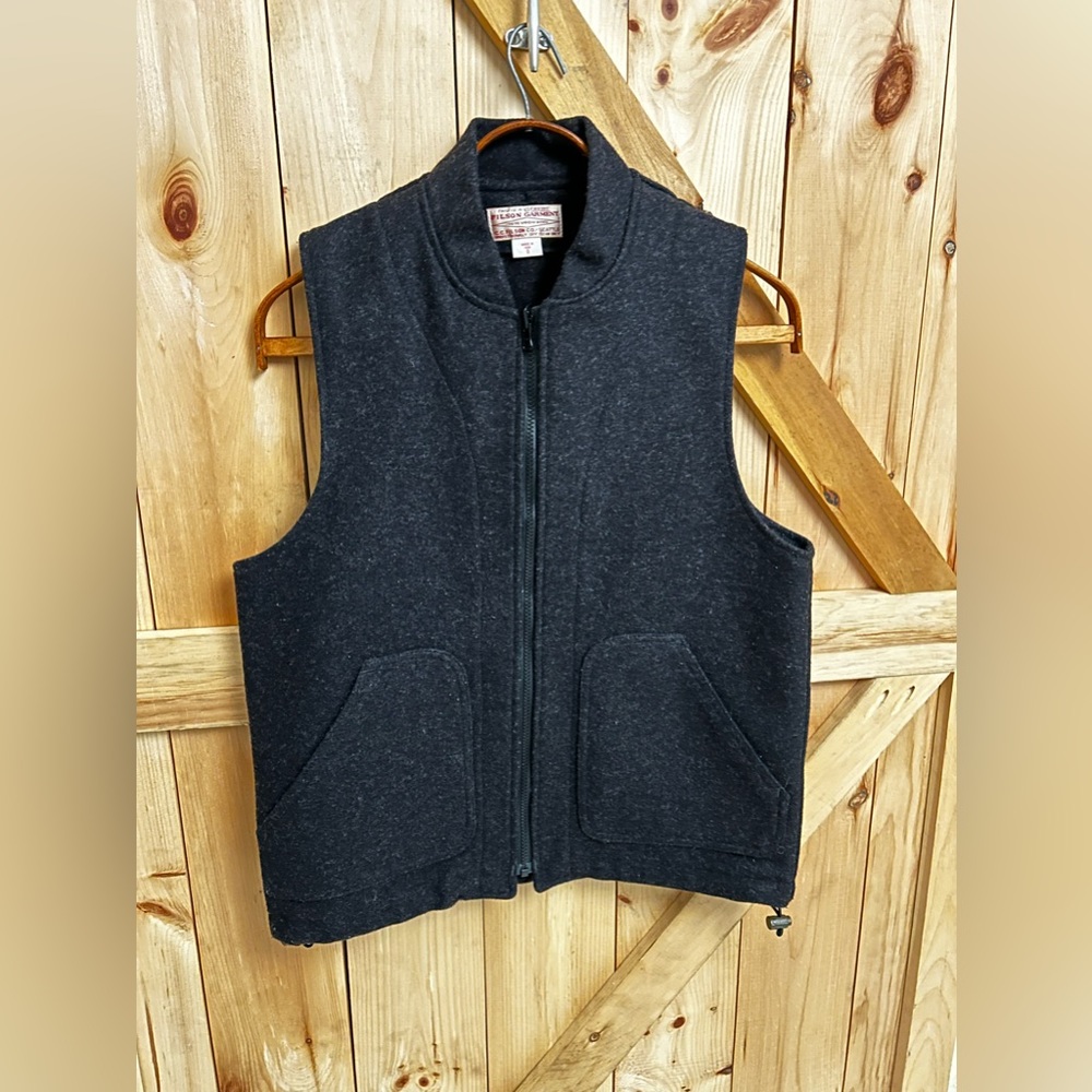Filson Mackinaw Wool Vest Liner Charcoal Small
